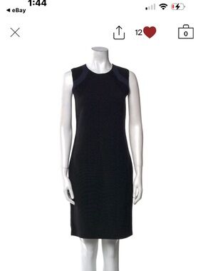 Vince Black Crew Neck Sleeveless Mini Dress